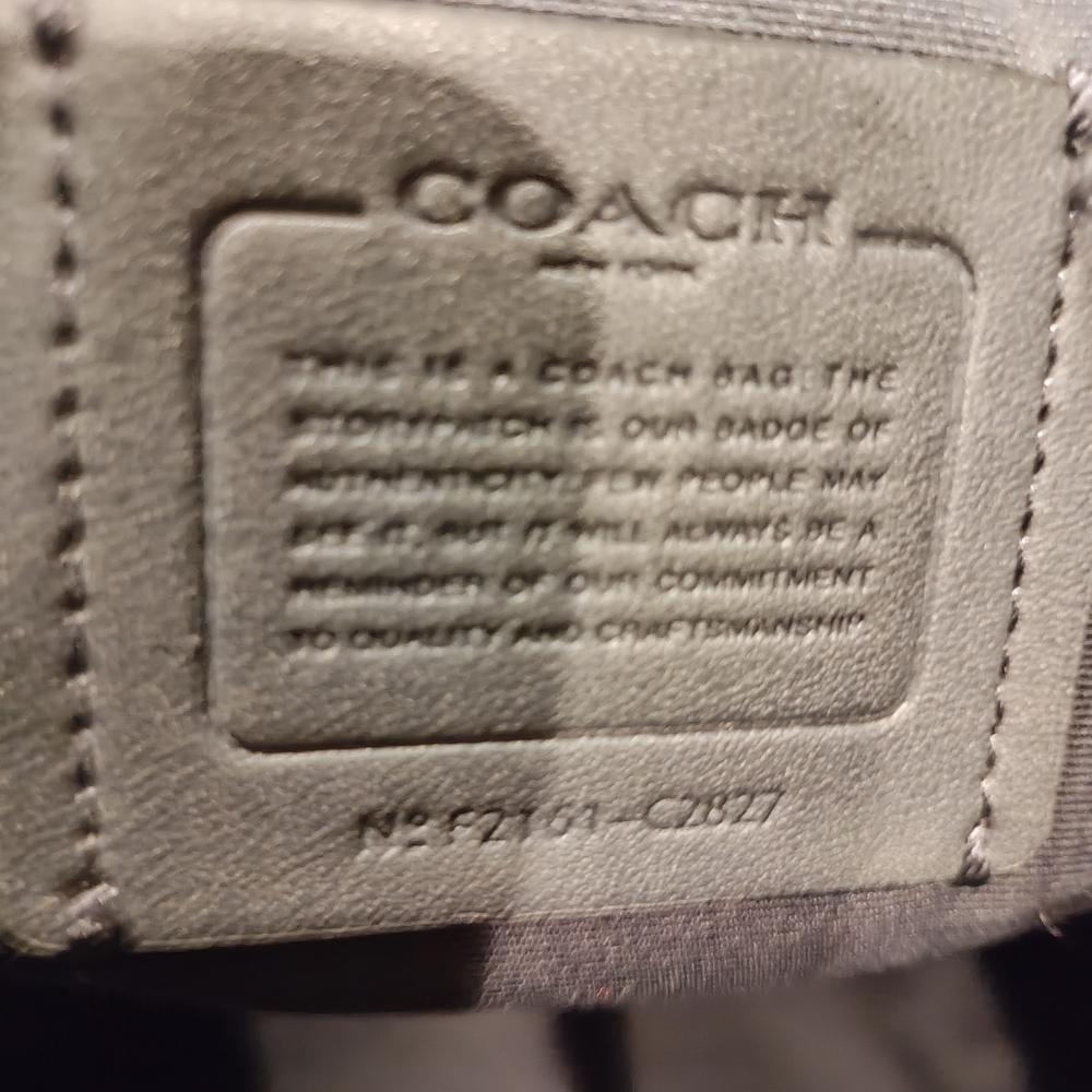 Coach Denim Blue and Cream Large Signature Tote Bag - Picture 12 of 15
